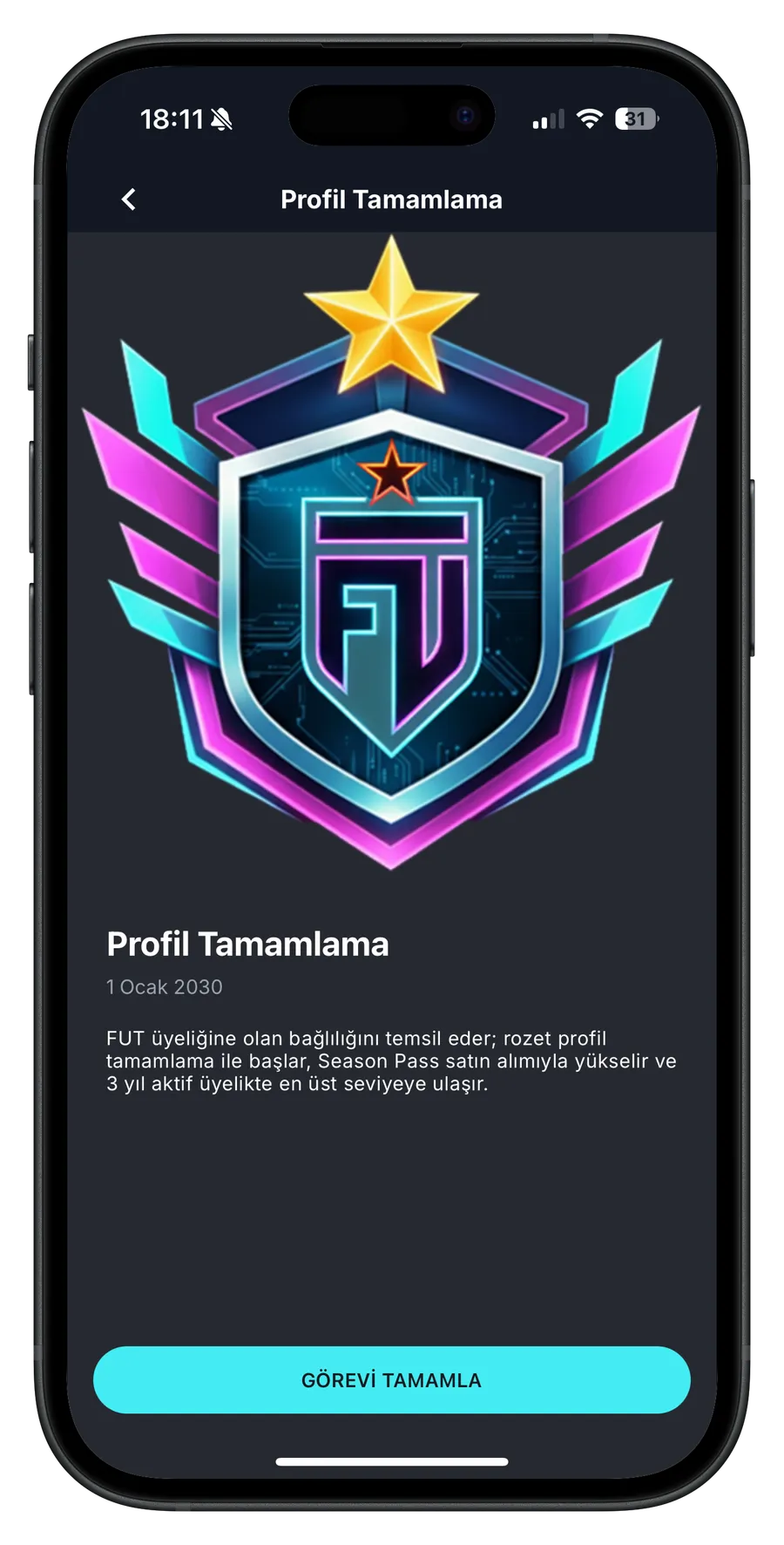 Fenerbahçe FanOS client app screen