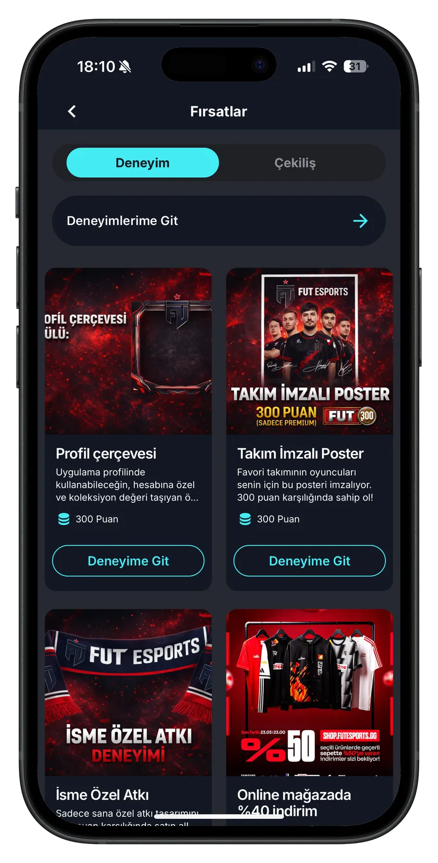 FUT Esports app screen