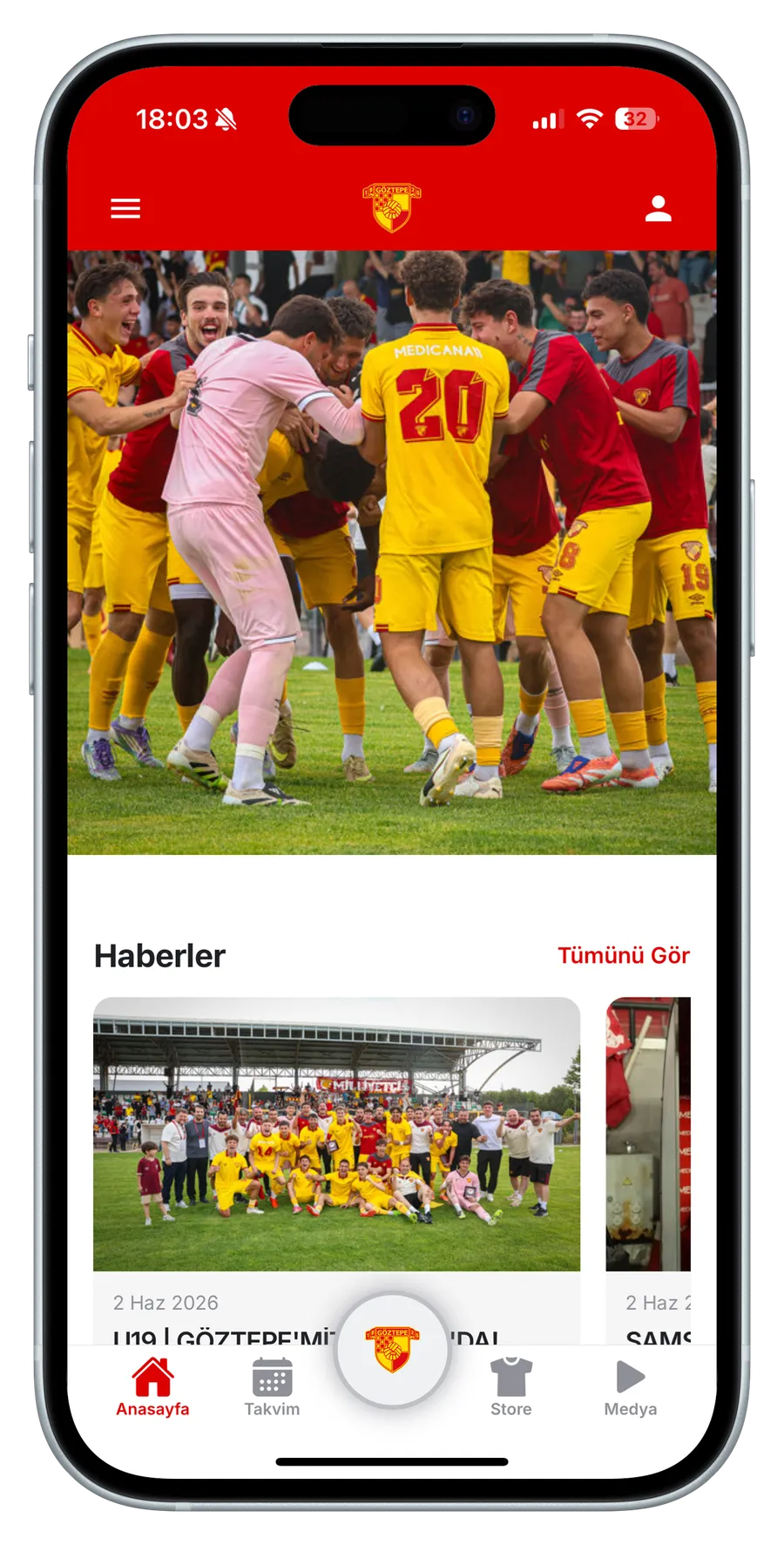 Göztepe SK app screen