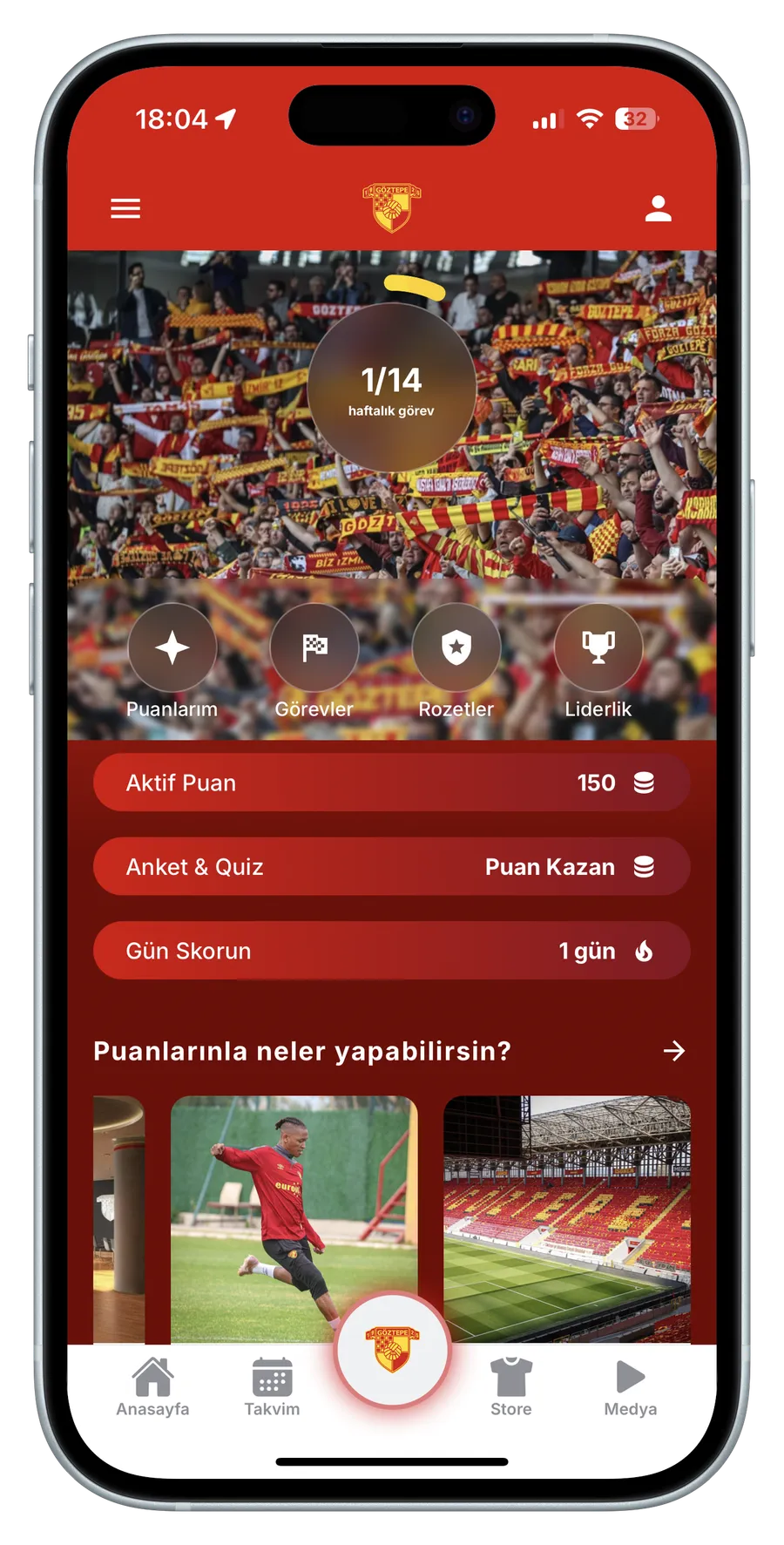 Göztepe SK app screen