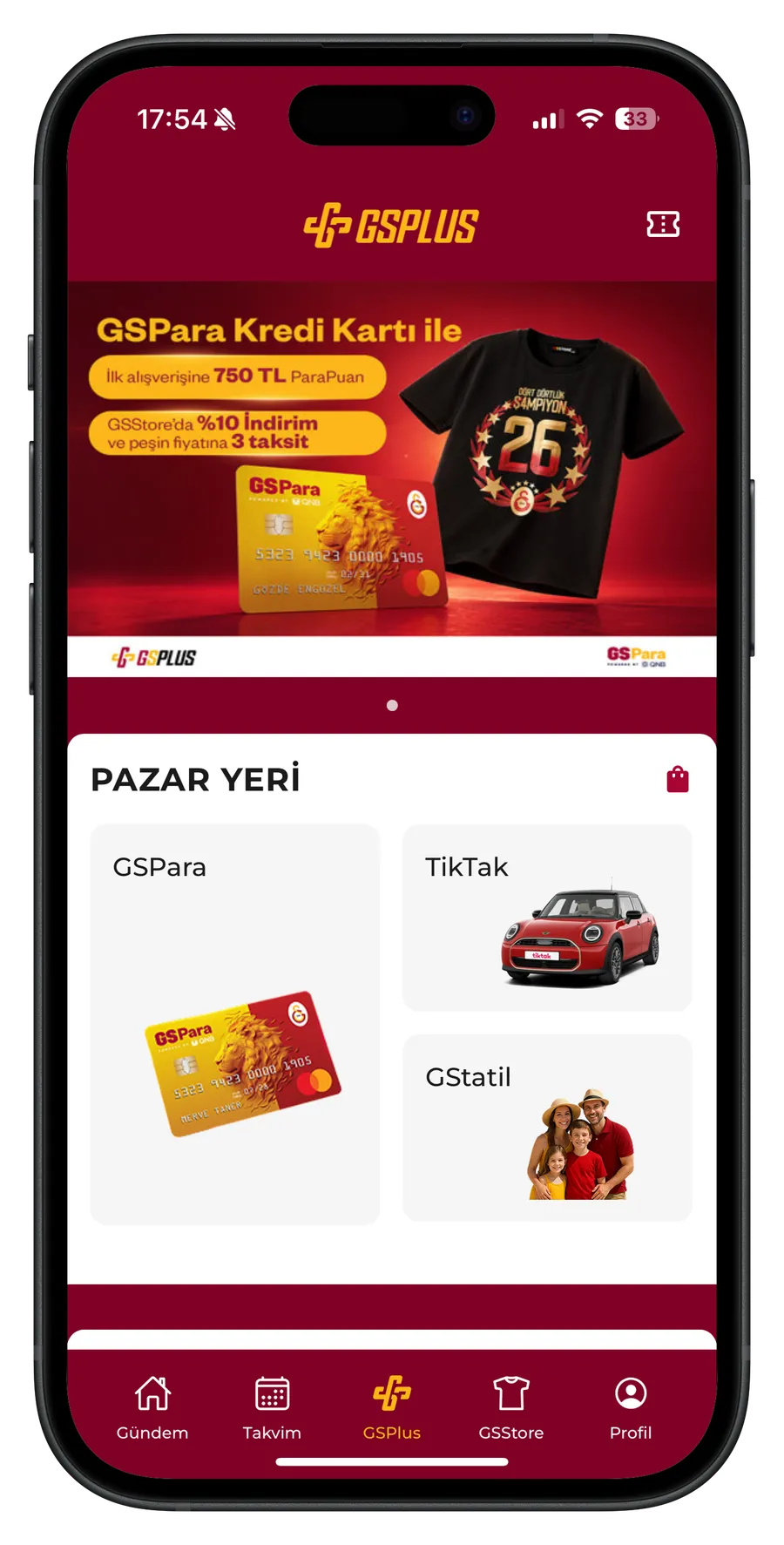 Galatasaray SK app screen